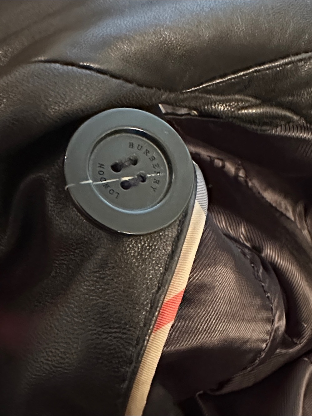 Burberry London Lambskin Leather Trench Coat. Size 2 - Picture 7 of 13